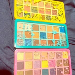 3 kleancolor eyeshadow palettes